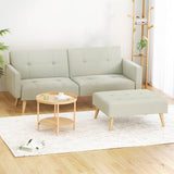 Darrahopens Furniture > Living Room Artiss Sofa Bed Ottoman 200CM Beige Faux Linen