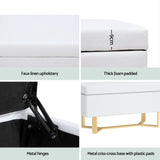 Darrahopens Furniture > Living Room Artiss Storage Ottoman Blanket Box Criss-cross Linen White
