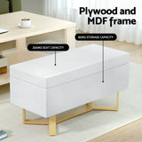 Darrahopens Furniture > Living Room Artiss Storage Ottoman Blanket Box Criss-cross Linen White