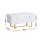 Darrahopens Furniture > Living Room Artiss Storage Ottoman Blanket Box Criss-cross Linen White