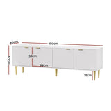 Darrahopens Furniture > Living Room Artiss TV Cabinet Entertainment Unit Stand Storage 180CM White