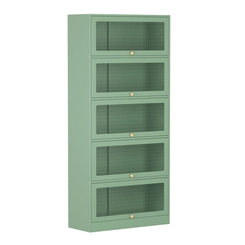 Darrahopens Furniture > Living Room ArtissIn Buffet Sideboard Metal Locker Display Storage Cabinet Shelves Green