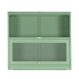 Darrahopens Furniture > Living Room ArtissIn Buffet Sideboard Metal Locker Display Storage Cabinet Shelves Green
