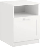 Darrahopens Furniture > Living Room Bedside Table Shelf Drawer, White