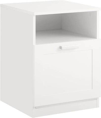 Darrahopens Furniture > Living Room Bedside Table Shelf Drawer, White
