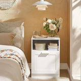 Darrahopens Furniture > Living Room Bedside Table Shelf Drawer, White