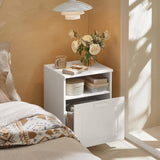 Darrahopens Furniture > Living Room Bedside Table Shelf Drawer, White