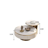 darrahopens Furniture > Living Room Berkley Nesting Coffee Table Set/Glossy Ceramic top/ Modern