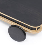 Darrahopens Furniture > Living Room Black and French Brass Wooden 3-Tier Bar Cart Drinks Trolley