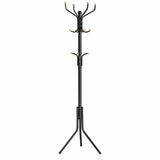 Darrahopens Furniture > Living Room Black Metal Coat Rack, Hall Tree, 182cm Tall