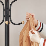 Darrahopens Furniture > Living Room Black Metal Coat Rack, Hall Tree, 182cm Tall