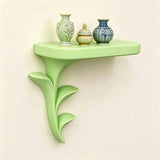 Darrahopens Furniture > Living Room > Bookcases & Shelves 2Pcs Sprout Wall Mounted Storage Rack - Creative Plant Style Organizer and Display Stand (Green, White) In Australia - Darrahopens