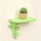 Darrahopens Furniture > Living Room > Bookcases & Shelves 2Pcs Sprout Wall Mounted Storage Rack - Creative Plant Style Organizer and Display Stand (Green, White) In Australia - Darrahopens