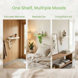 Darrahopens Furniture > Living Room > Bookcases & Shelves 2Pcs Sprout Wall Mounted Storage Rack - Creative Plant Style Organizer and Display Stand (Green, White) In Australia - Darrahopens