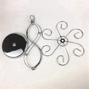 Darrahopens Furniture > Living Room > Bookcases & Shelves 2X Iron Countertop Wine Glass Holder with Scrollwork Design, Freestanding Tabletop Stemware Storage Rack with 6 Hooks In Australia - Darrahopens