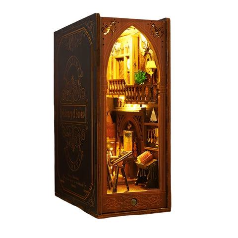 Darrahopens Furniture > Living Room > Bookcases & Shelves 3D Miniature Bookshelf DIY Wooden Bookend Scene