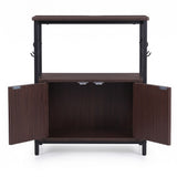 Darrahopens Furniture > Living Room > Bookcases & Shelves Artiss 20 Gallon Fish Tank Stand 3-Tier Aquarium Stand with Storage Cabinet and Open Shelf Walnut In Australia - Darrahopens