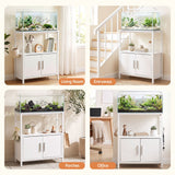 Darrahopens Furniture > Living Room > Bookcases & Shelves Artiss 20 Gallon Fish Tank Stand 3-Tier Aquarium Stand with Storage Cabinet and Open Shelf White In Australia - Darrahopens