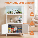 Darrahopens Furniture > Living Room > Bookcases & Shelves Artiss 20 Gallon Fish Tank Stand 3-Tier Aquarium Stand with Storage Cabinet and Open Shelf White In Australia - Darrahopens