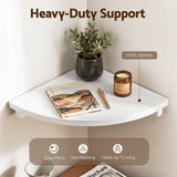 Darrahopens Furniture > Living Room > Bookcases & Shelves Artiss 3pc Corner Floating Wall Shelf Wall Mounted Display Rack Round Edge White