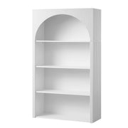 Darrahopens Furniture > Living Room > Bookcases & Shelves Artiss 4 Tier Bookshelf Arched Fluted Storage Display Cabinet Unit White In Australia - Darrahopens