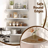 Darrahopens Furniture > Living Room > Bookcases & Shelves Artiss 4pc Corner Floating Wall Shelf Wall Mounted Display Rack Round Edge White