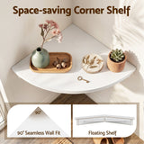 Darrahopens Furniture > Living Room > Bookcases & Shelves Artiss 4pc Corner Floating Wall Shelf Wall Mounted Display Rack Round Edge White