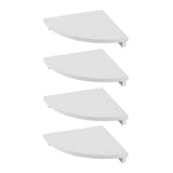 Darrahopens Furniture > Living Room > Bookcases & Shelves Artiss 4pc Corner Floating Wall Shelf Wall Mounted Display Rack Round Edge White