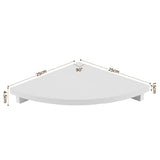 Darrahopens Furniture > Living Room > Bookcases & Shelves Artiss 4pc Corner Floating Wall Shelf Wall Mounted Display Rack Round Edge White