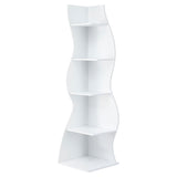 Darrahopens Furniture > Living Room > Bookcases & Shelves Artiss 5-Tier Bookshelf Corner Shelf S-shaped Storage Rack White