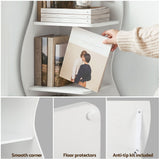 Darrahopens Furniture > Living Room > Bookcases & Shelves Artiss 5-Tier Bookshelf Corner Shelf S-shaped Storage Rack White