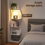 Darrahopens Furniture > Living Room > Bookcases & Shelves Artiss 5-Tier Bookshelf Corner Shelf S-shaped Storage Rack White