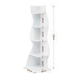 Darrahopens Furniture > Living Room > Bookcases & Shelves Artiss 5-Tier Bookshelf Corner Shelf S-shaped Storage Rack White