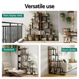 Darrahopens Furniture > Living Room > Bookcases & Shelves Artiss 5 Tiers Bookshelf Ladder Corner Shelf Bookcase Walnut