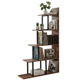 Darrahopens Furniture > Living Room > Bookcases & Shelves Artiss 5 Tiers Bookshelf Ladder Corner Shelf Bookcase Walnut