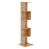 Darrahopens Furniture > Living Room > Bookcases & Shelves Artiss 5 Tiers Bookshelf S-shaped Bookcase Oak