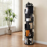 Darrahopens Furniture > Living Room > Bookcases & Shelves Artiss 5 Tiers Bookshelf Swivel Bookcase Display Shelves Stand Round Black