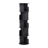 Darrahopens Furniture > Living Room > Bookcases & Shelves Artiss 5 Tiers Bookshelf Swivel Bookcase Display Shelves Stand Round Black