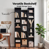 Darrahopens Furniture > Living Room > Bookcases & Shelves Artiss Bookshelf Display Shelves CD DVD Storage Rack Tall Bookcase Black In Australia - Darrahopens