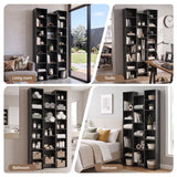 Darrahopens Furniture > Living Room > Bookcases & Shelves Artiss Bookshelf Display Shelves CD DVD Storage Rack Tall Bookcase Black In Australia - Darrahopens