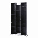 Artiss Bookshelf Display Shelves CD DVD Storage Rack Tall Bookcase Black In Australia - Darrahopens