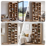 Darrahopens Furniture > Living Room > Bookcases & Shelves Artiss Bookshelf Display Shelves CD DVD Storage Rack Tall Bookcase Oak In Australia - Darrahopens