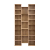 Artiss Bookshelf Display Shelves CD DVD Storage Rack Tall Bookcase Oak In Australia - Darrahopens
