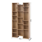 Artiss Bookshelf Display Shelves CD DVD Storage Rack Tall Bookcase Oak In Australia - Darrahopens