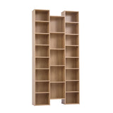 Darrahopens Furniture > Living Room > Bookcases & Shelves Artiss Bookshelf Display Shelves CD DVD Storage Rack Tall Bookcase Oak In Australia - Darrahopens