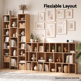 Darrahopens Furniture > Living Room > Bookcases & Shelves Artiss Bookshelf Display Shelves CD DVD Storage Rack Tall Bookcase Oak In Australia - Darrahopens