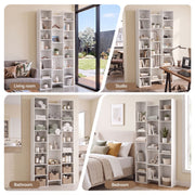 Darrahopens Furniture > Living Room > Bookcases & Shelves Artiss Bookshelf Display Shelves CD DVD Storage Rack Tall Bookcase White In Australia - Darrahopens