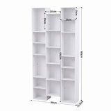 Darrahopens Furniture > Living Room > Bookcases & Shelves Artiss Bookshelf Display Shelves CD DVD Storage Rack Tall Bookcase White In Australia - Darrahopens