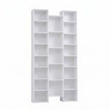 Darrahopens Furniture > Living Room > Bookcases & Shelves Artiss Bookshelf Display Shelves CD DVD Storage Rack Tall Bookcase White In Australia - Darrahopens
