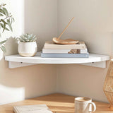 Darrahopens Furniture > Living Room > Bookcases & Shelves Artiss Corner Floating Wall Shelf Wall Mounted Display Rack Round Edge White 1pc